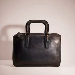 Vintage Coach Slim Satchel in Black